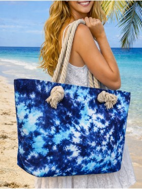 Canvas Tie Dye Print Shoulder Tote